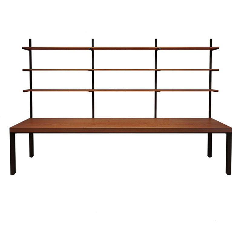 Modern massief houten bureau rechthoekig woning schrijven bureau in bruin