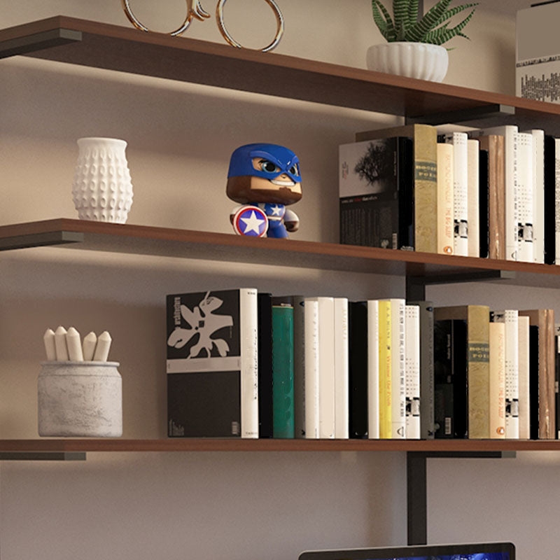 Modern massief houten bureau rechthoekig woning schrijven bureau in bruin