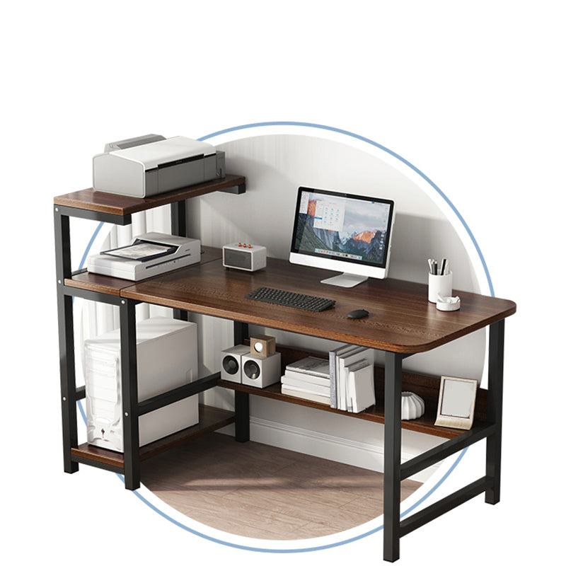 Escritorio industrial de computadora escritorio de oficina de madera fabricada rectangular para hogar y oficina