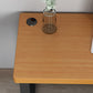 Modern Natural L-Shape Office Desk Home Solid Wood Writing Desk with Drawers