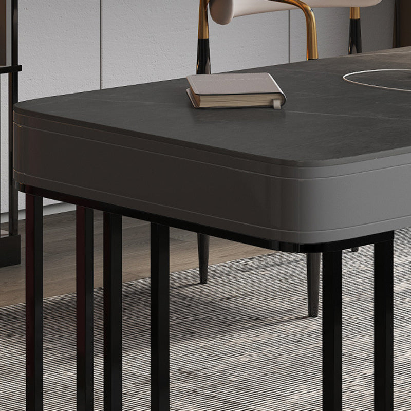 Escritorio ejecutivo moderno de 25 "de ancho escritorio de oficina rectangular de 2 cavadores