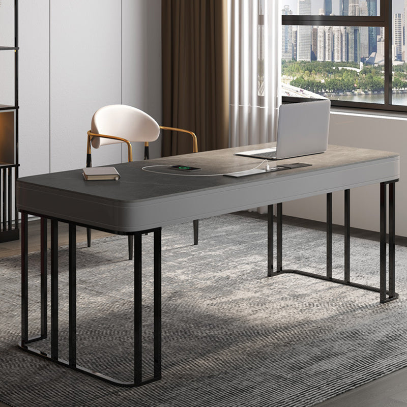 Escritorio ejecutivo moderno de 25 "de ancho escritorio de oficina rectangular de 2 cavadores