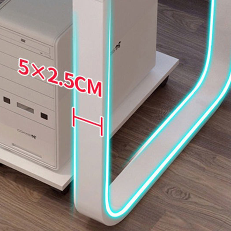 Escritorio de juegos de rectángulo de vidrio escritorio de computadora moderno y contemporáneo