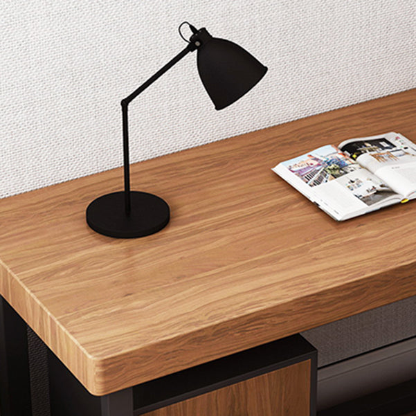 Escritorio de escritura en forma de L mesa de escritura industrial con patas de metal