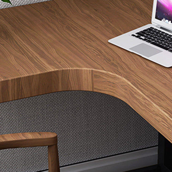 Escritorio de escritura en forma de L mesa de escritura industrial con patas de metal