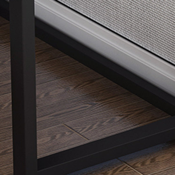 Escritorio de escritura en forma de L mesa de escritura industrial con patas de metal