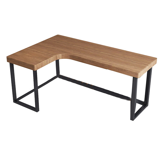 Escritorio de escritura en forma de L mesa de escritura industrial con patas de metal