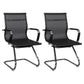 Modern Black Desk Chair with Breathable AirGrid Seat and Back Side Chair 2 Piece Set Clearhalo 'furn' 'furn_office_chair' 'Furniture' 'Office Chairs' 'Office Furniture' 'office_chair' 6005439