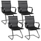 Modern Black Desk Chair with Breathable AirGrid Seat and Back Side Chair 4 Piece Set Clearhalo 'furn' 'furn_office_chair' 'Furniture' 'Office Chairs' 'Office Furniture' 'office_chair' 6005441