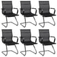 Modern Black Desk Chair with Breathable AirGrid Seat and Back Side Chair 6 Piece Set Clearhalo 'furn' 'furn_office_chair' 'Furniture' 'Office Chairs' 'Office Furniture' 'office_chair' 6005442
