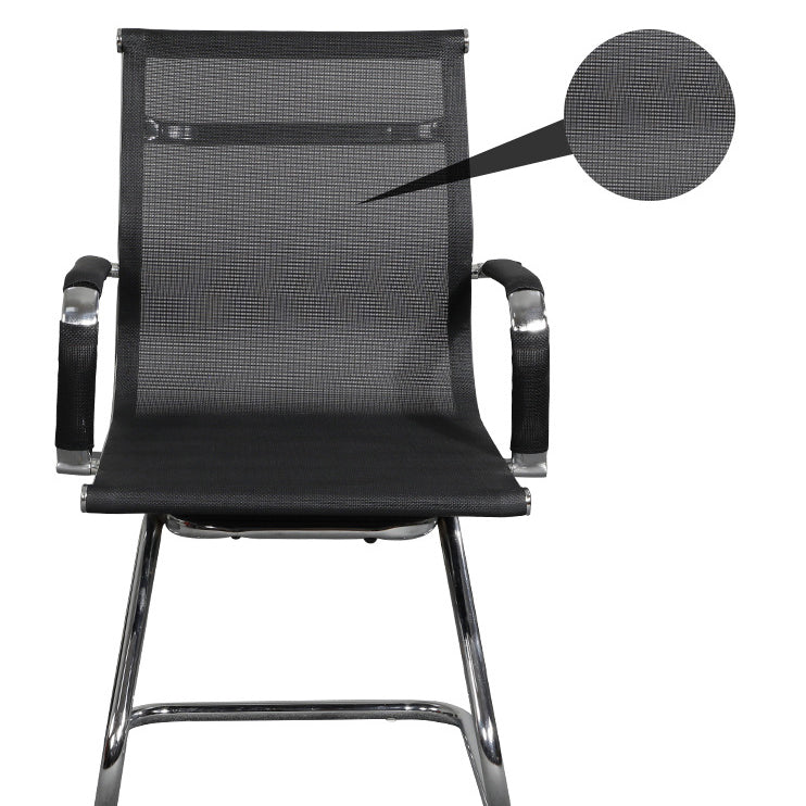 Modern Black Desk Chair with Breathable AirGrid Seat and Back Side Chair Clearhalo 'furn' 'furn_office_chair' 'Furniture' 'Office Chairs' 'Office Furniture' 'office_chair' 6005448