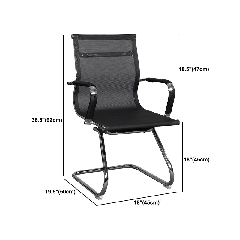 Modern Black Desk Chair with Breathable AirGrid Seat and Back Side Chair Clearhalo 'furn' 'furn_office_chair' 'Furniture' 'Office Chairs' 'Office Furniture' 'office_chair' 6005451
