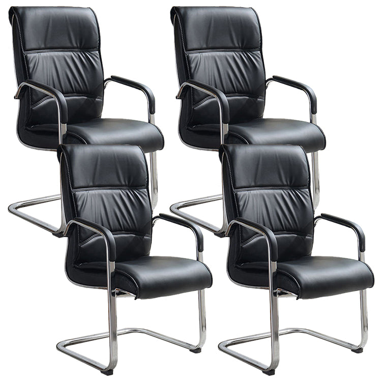 Moderne mid-back bureaustoelstoel Geen wielen gestoffeerde tankstoel