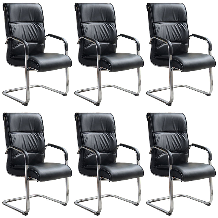 Moderne mid-back bureaustoelstoel Geen wielen gestoffeerde tankstoel