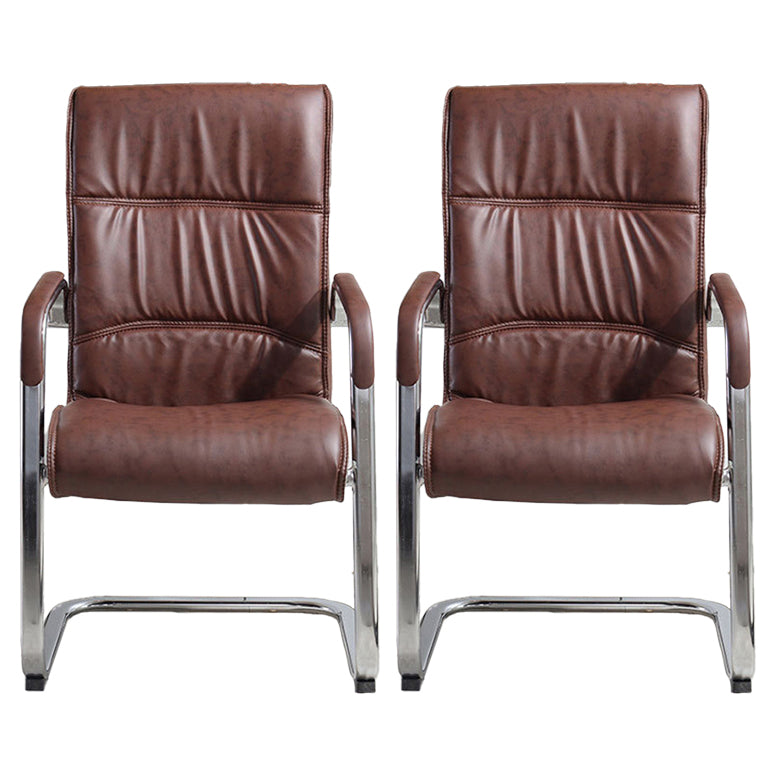 Moderne mid-back bureaustoelstoel Geen wielen gestoffeerde tankstoel