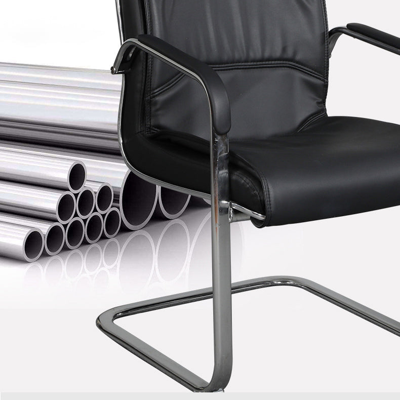 Moderne mid-back bureaustoelstoel Geen wielen gestoffeerde tankstoel