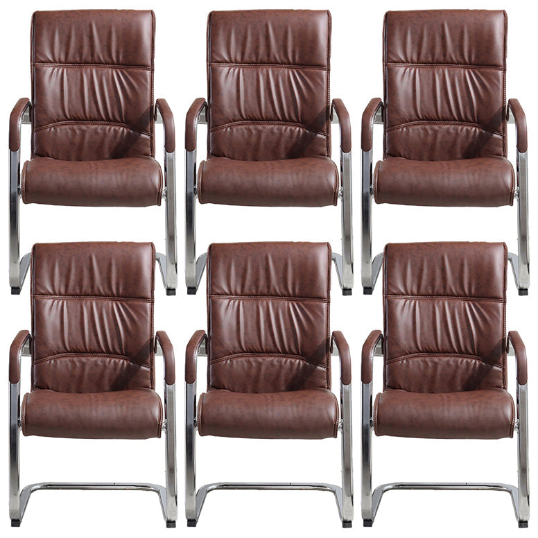 Moderne mid-back bureaustoelstoel Geen wielen gestoffeerde tankstoel