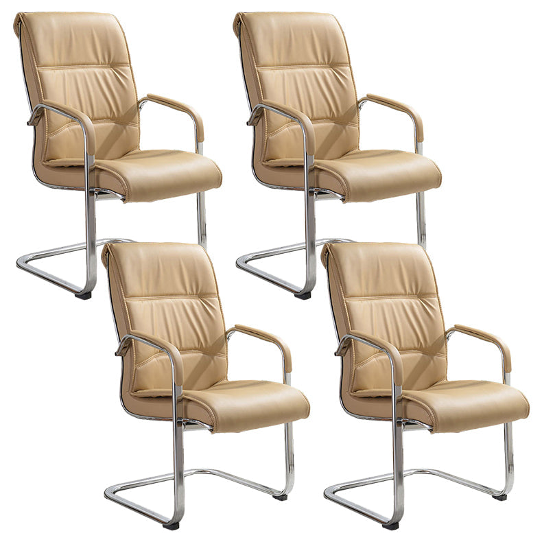 Moderne mid-back bureaustoelstoel Geen wielen gestoffeerde tankstoel