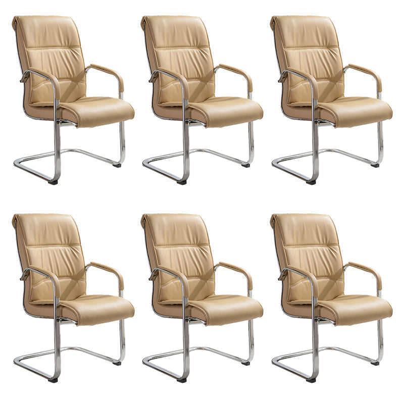 Moderne mid-back bureaustoelstoel Geen wielen gestoffeerde tankstoel