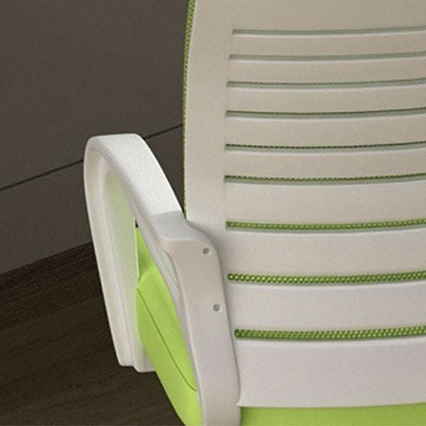 Fauteuil de conférence contemporain à dossier moyen en microfibre, chaise de bureau