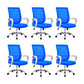 Fauteuil de conférence contemporain à dossier moyen en microfibre, chaise de bureau
