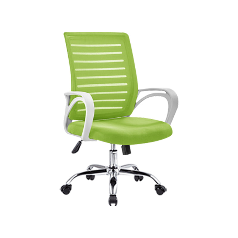 Fauteuil de conférence contemporain à dossier moyen en microfibre, chaise de bureau