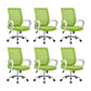 Fauteuil de conférence contemporain à dossier moyen en microfibre, chaise de bureau