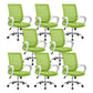 Fauteuil de conférence contemporain à dossier moyen en microfibre, chaise de bureau