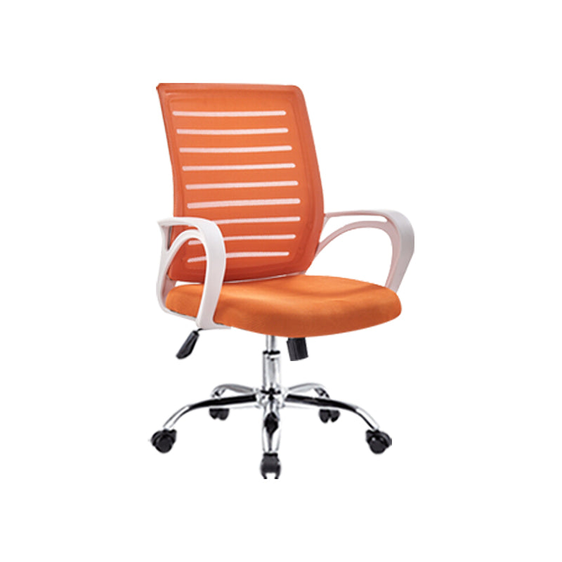 Fauteuil de conférence contemporain à dossier moyen en microfibre, chaise de bureau