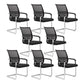 Contemporary Mid-Back Arm Chair Black Conference Microfiber Office Chair