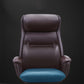 Chaise de gestionnaires à mécanisme d'inclinaison marron, avec appui-tête, chaise de bureau rembourrée pivotante