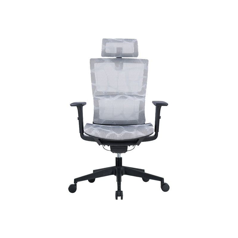Modern Tilt Mechanism Swivel Chair Ergonomic Gray Mesh Desk Chair 1 Piece Clearhalo 'furn' 'furn_office_chair' 'Furniture' 'Office Chairs' 'Office Furniture' 'office_chair' 6005685