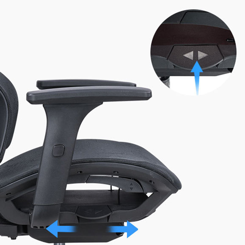 Modern Tilt Mechanism Swivel Chair Ergonomic Gray Mesh Desk Chair Clearhalo 'furn' 'furn_office_chair' 'Furniture' 'Office Chairs' 'Office Furniture' 'office_chair' 6005697