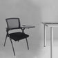 Chaise de bureau contemporaine noire à bras fixes et dossier moyen