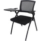 Chaise de bureau contemporaine noire à bras fixes et dossier moyen