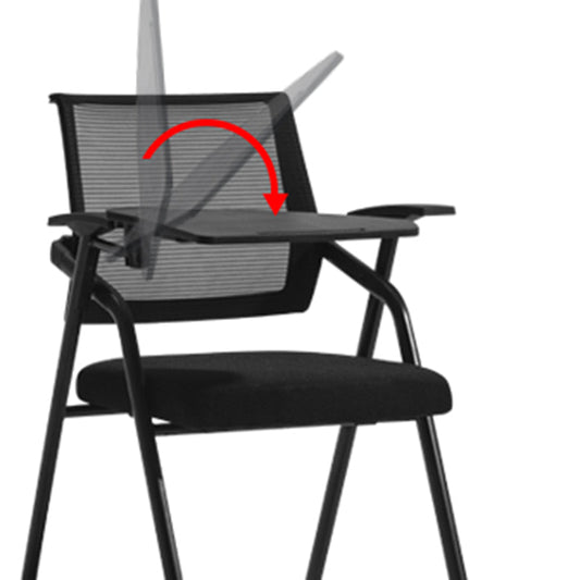 Zeitgenössischer Schreibtischstuhl schwarze feste Arme mittlerer Back Office Stuhl