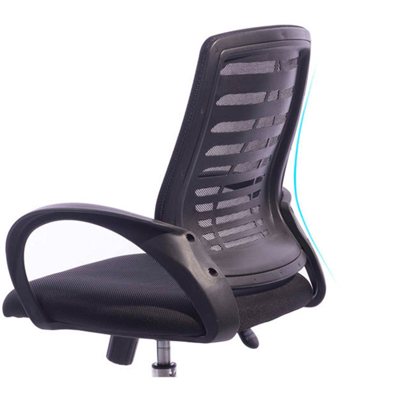 Modern Breathable AirGrid Arm Chair Microfiber Desk Mid-Back Office Chair Clearhalo 'furn' 'furn_office_chair' 'Furniture' 'Office Chairs' 'Office Furniture' 'office_chair' 6005729