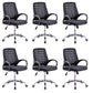 Modern Breathable AirGrid Arm Chair Microfiber Desk Mid-Back Office Chair Black 6 Piece Set Casters Included Clearhalo 'furn' 'furn_office_chair' 'Furniture' 'Office Chairs' 'Office Furniture' 'office_chair' 6005733