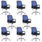 Modern Breathable AirGrid Arm Chair Microfiber Desk Mid-Back Office Chair Blue 8 Piece Set Casters Included Clearhalo 'furn' 'furn_office_chair' 'Furniture' 'Office Chairs' 'Office Furniture' 'office_chair' 6005740