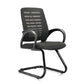 Modern Breathable AirGrid Arm Chair Microfiber Desk Mid-Back Office Chair Black 1 Piece Casters Not Included Clearhalo 'furn' 'furn_office_chair' 'Furniture' 'Office Chairs' 'Office Furniture' 'office_chair' 6005741