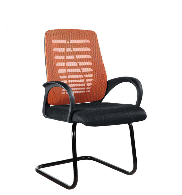Modern Breathable AirGrid Arm Chair Microfiber Desk Mid-Back Office Chair Orange 1 Piece Casters Not Included Clearhalo 'furn' 'furn_office_chair' 'Furniture' 'Office Chairs' 'Office Furniture' 'office_chair' 6005756