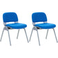 Contemporary No Wheels Office Chair Linen Conference Low-Back Desk Chair