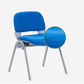 Contemporary No Wheels Office Chair Linen Conference Low-Back Desk Chair