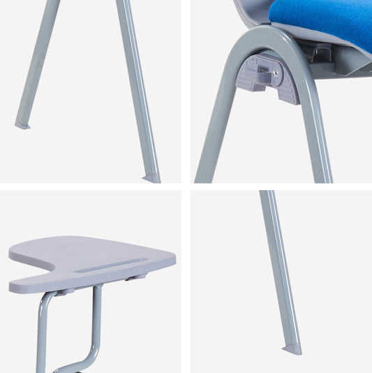 Zeitgenössischer No Wheels Office Chair Leinenkonferenz Low-Ray-Schreibtischstuhl