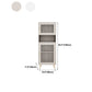 Engineered Glam Wood Bookcase White Standard Shelf with Door