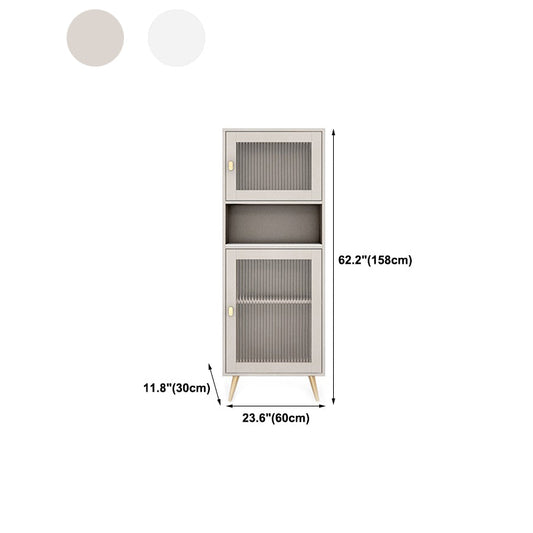 Libreria ingegnerizzata Glam Wood Bookcase White Standard With Door