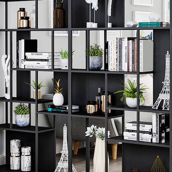 Metal and Wood Shelf Open Etagere Shelf Bookcase for Bedroom