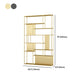 Metal and Wood Shelf Open Etagere Shelf Bookcase for Bedroom