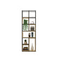 Metal and Wood Book Shelf Etagere Modern Open Shelf Bookcase for Bedroom