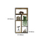 Metal and Wood Book Shelf Etagere Modern Open Shelf Bookcase for Bedroom